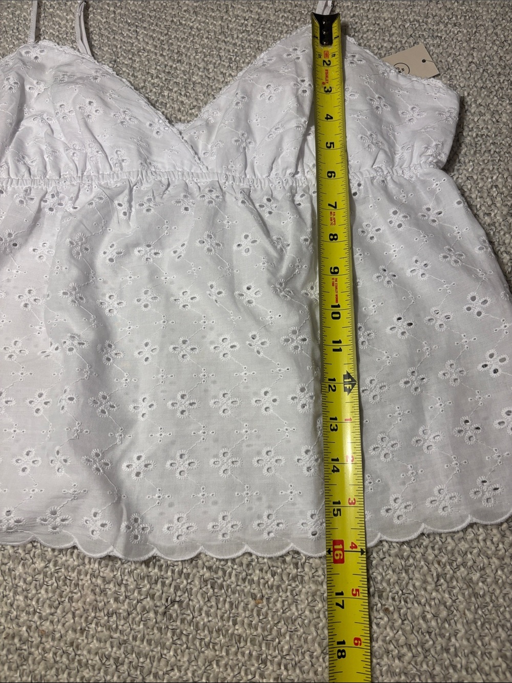 White Eyelet Lace Camisole - Picture 4 of 9
